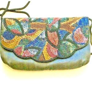 Beaded Women's Small Evening Bag | ADG Fashion Imports: Floral pattern Perfect f